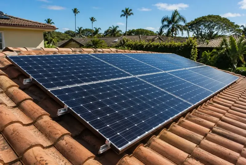 Installation de panneaux solaires à la Llagonne